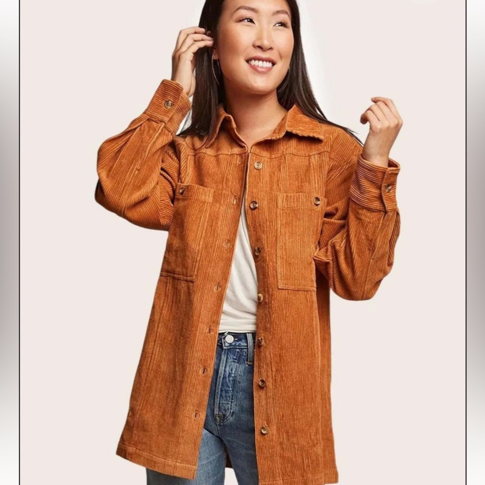 Able Women's Corduroy Utility Joan Shacket Jacket - Brown